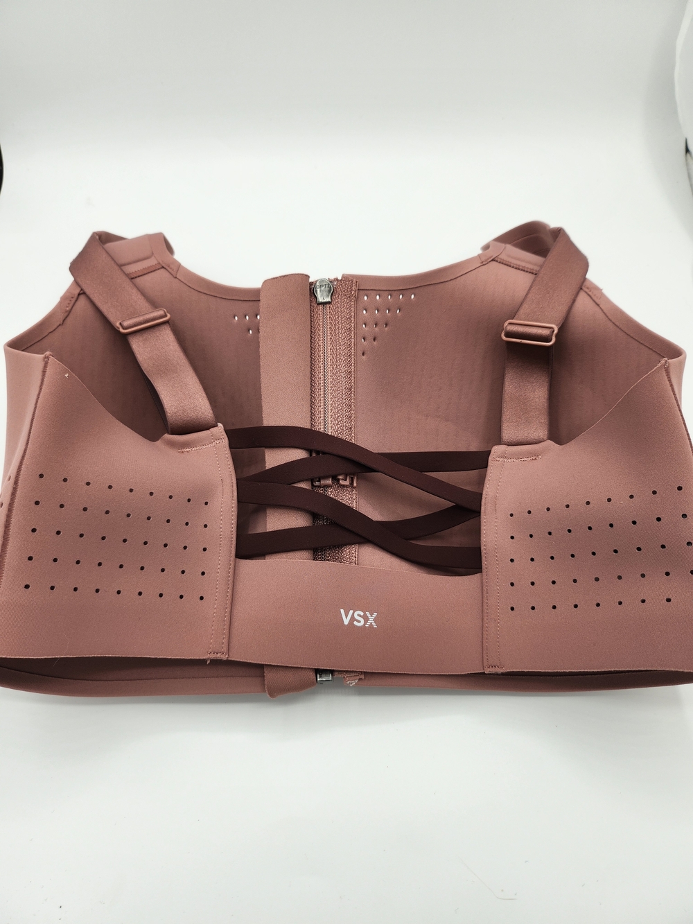 VSX Featherweight Max Front Zip Sport Bra in Vintage Rose NWT Size: 34DDD - Picture 8 of 10